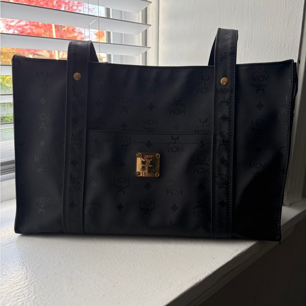Mcm Black Monogram Tote - image 1